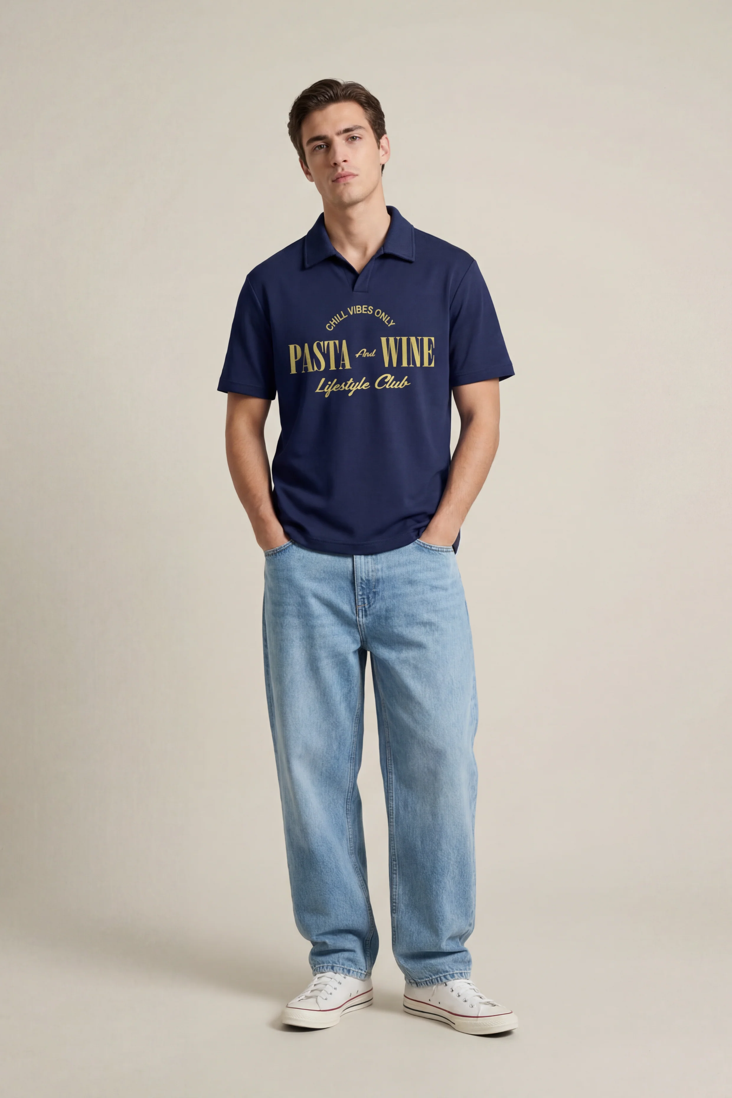 Blue Wine Polo Tshirt - Image 4