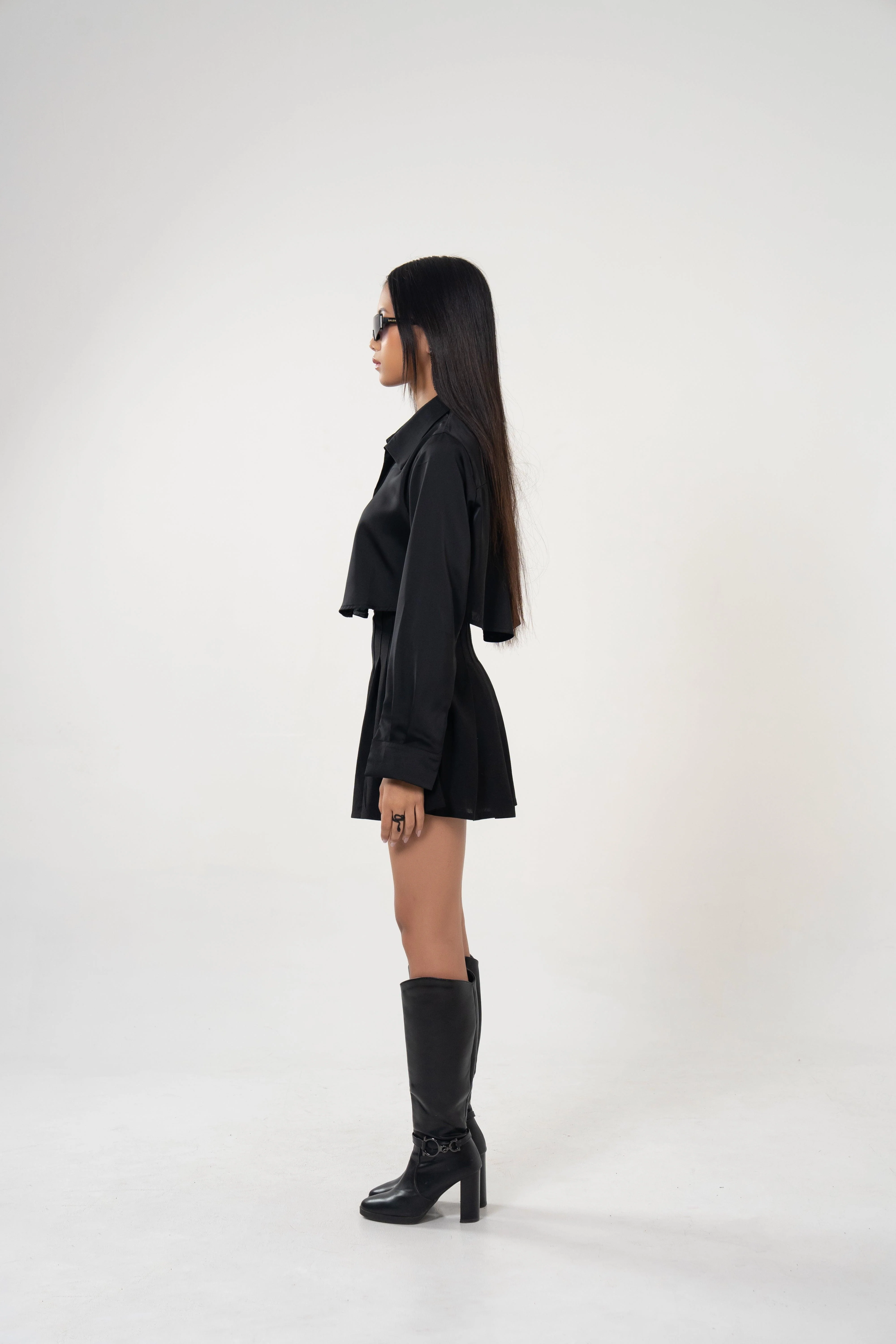 Cropped Satiny Shirt - Image 3