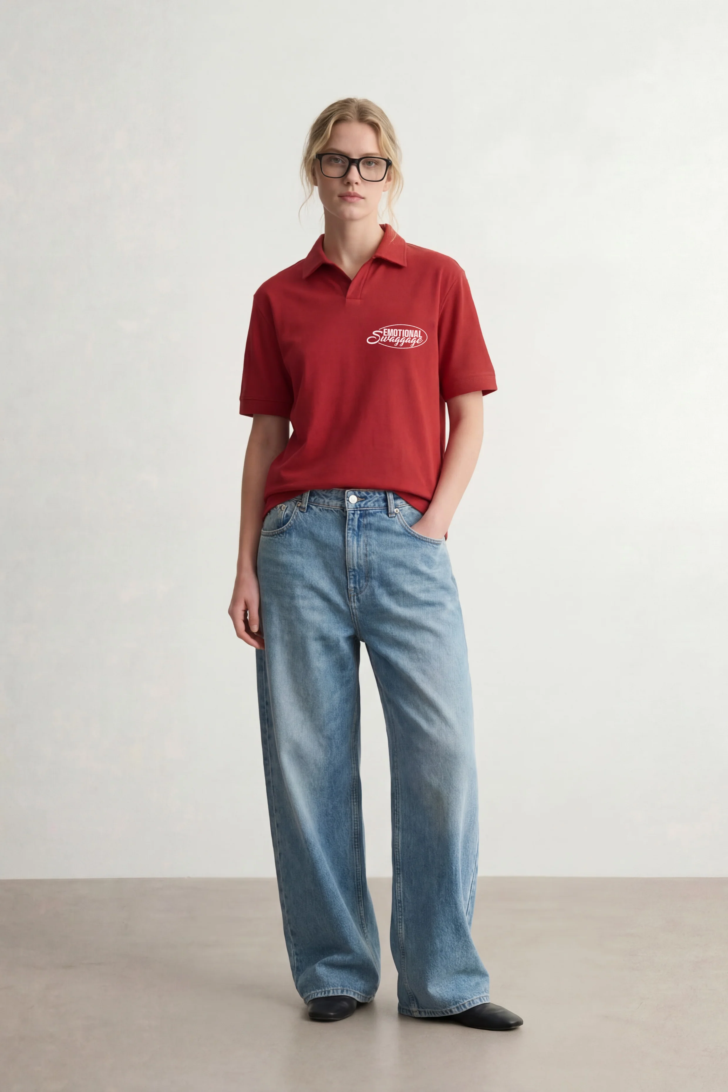 Emotional Swaggage Red Polo Tshirt - Image 5
