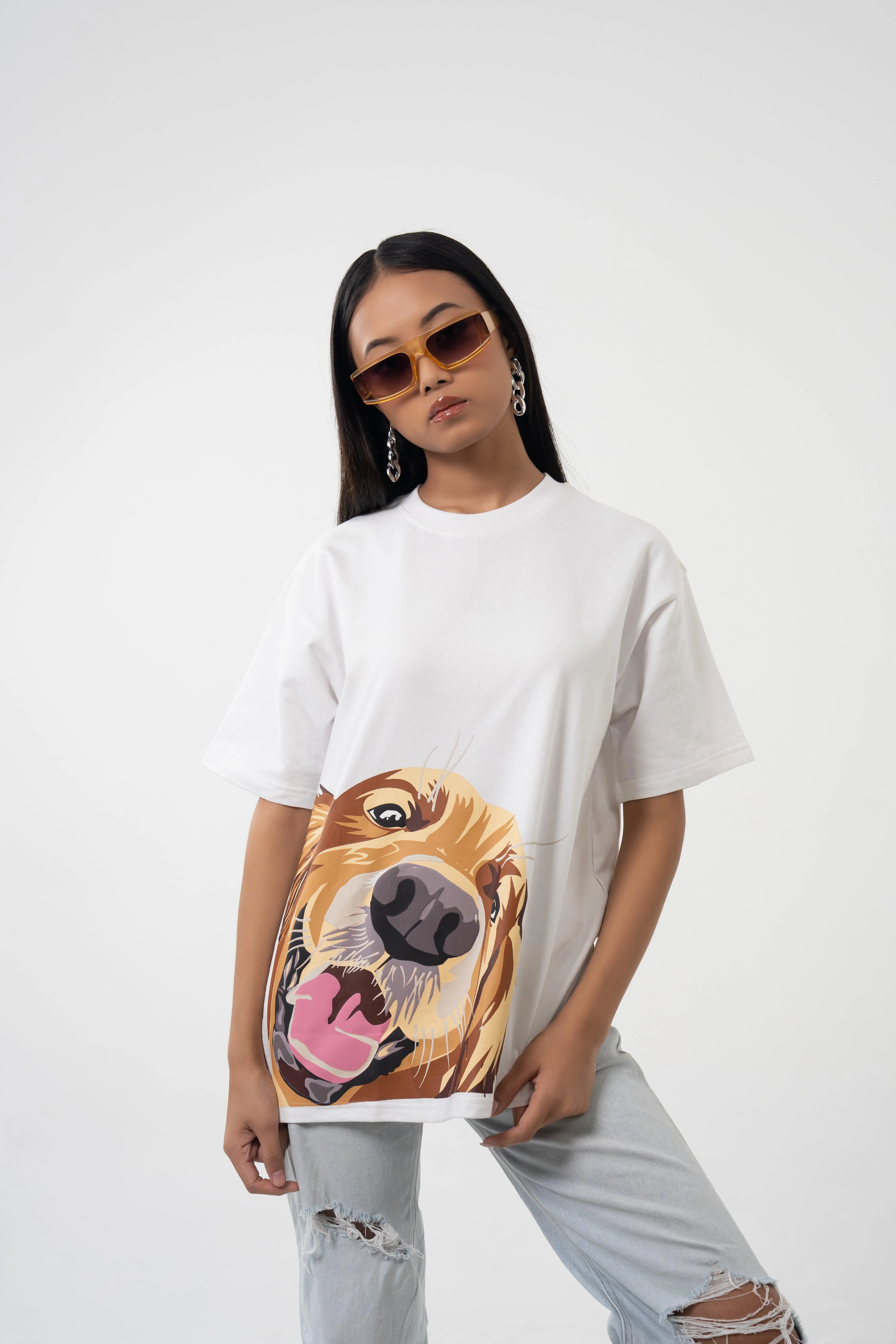 Golden Hearted Oversized Tshirt - Image 4