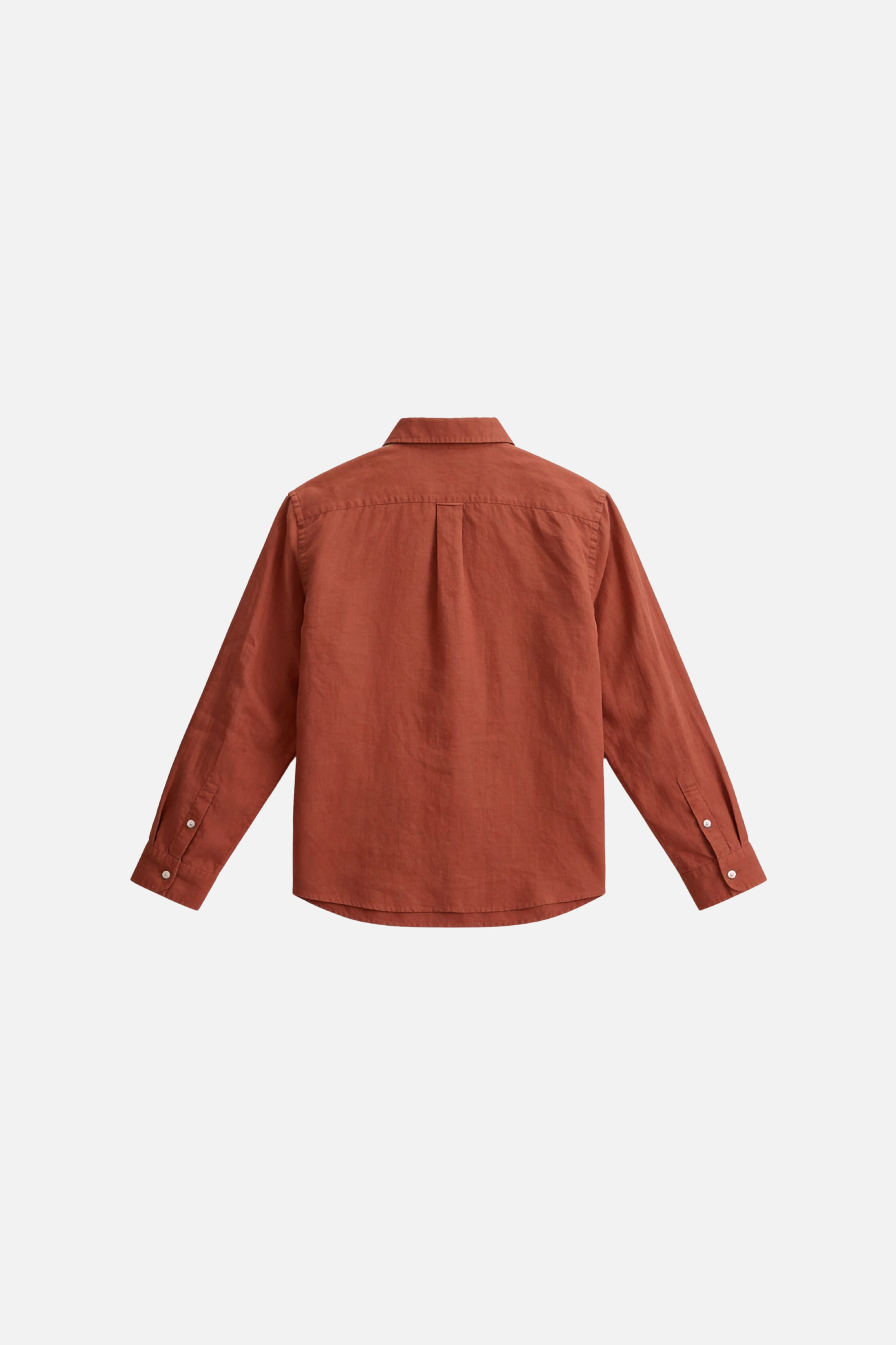 Peach Brown Linen Shirt - Image 5
