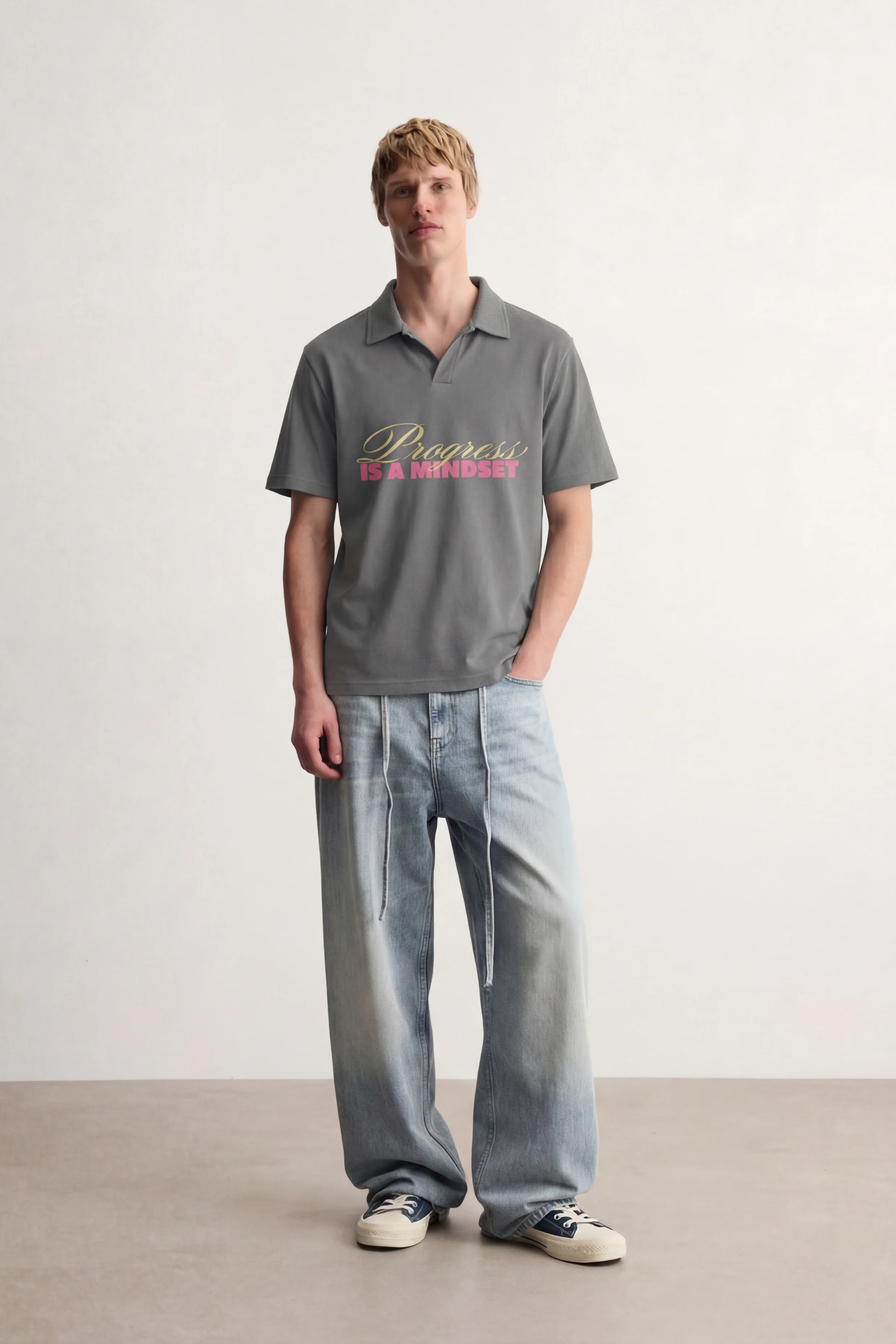 Progress Grey Polo Tshirt - Image 3