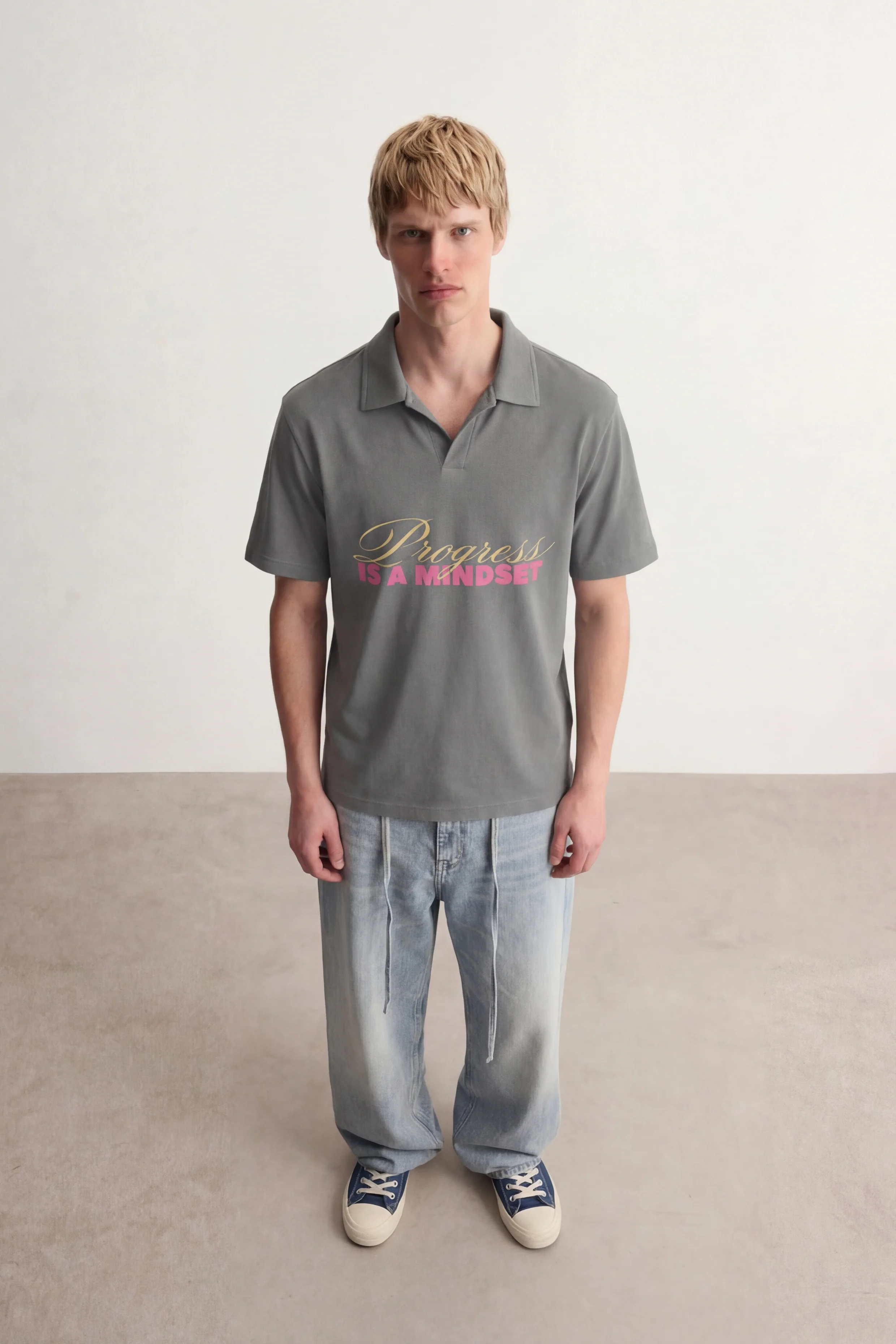 Progress Grey Polo Tshirt - Image 4